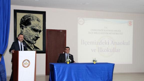 Çerkezköy Kaymakamı Atilla Selami ABBAN Başkanlığında İlçemizdeki Anaokulu ve İlkokulların Bilgilendirme Toplantısı Yapıldı