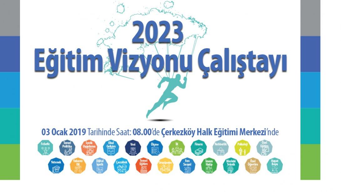 2023 Eğitim Vizyonu Çalıştayı İl Milli Eğitim Müdürümüz Ersan ULUSAN´ın da Katılımıyla Toplanıyor