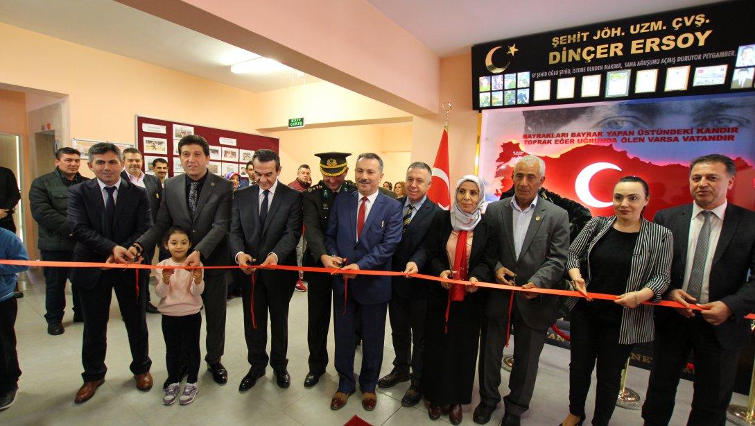 Şehit Dinçer Ersoy İlkokulu Şehit Köşesi ve Donatılan Sınıfların Açılışı Yapıldı