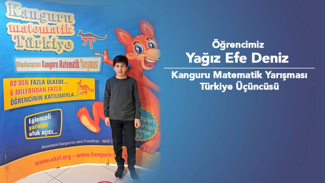 Çerkezköy Bilim ve Sanat Merkezi Öğrencisi Yağız Efe Deniz Kanguru Matematik Yarışması'nda Türkiye Üçüncüsü Oldu