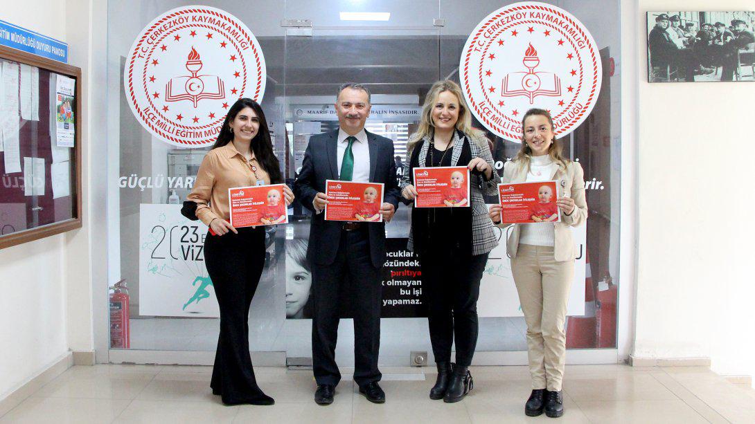 LÖSEV İstanbul İrtibat Ofisi Halkla İlişkiler Birimi Millî Eğitim Müdürümüz Hüseyin Gümüş'ü Ziyaret Etti