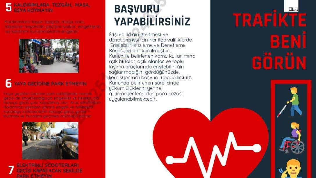 Özel Öğretim Kurumları Genel Müdürlüğü Engelli ve Yaşlı Bireylerin Trafikte Güvenliğinin Sağlanmasıyla İlgili Broşür Hazırladı